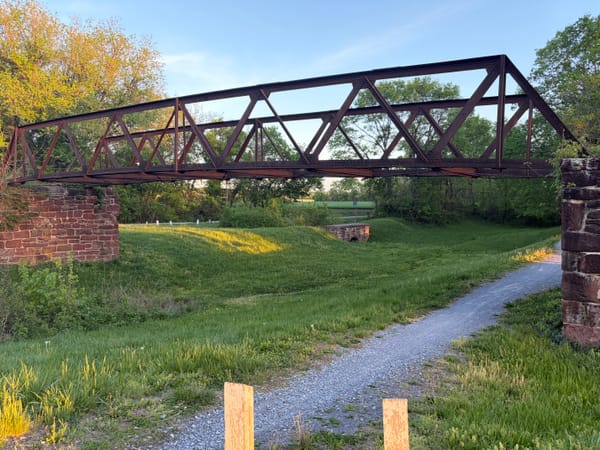 Old truss bridge over the C&O Canal